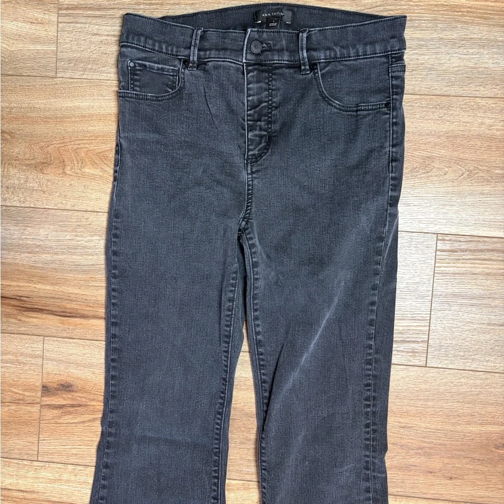 Ann Taylor Slim Boot black wash flare Jean